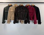 Veste saharienne courte à taille ajustable