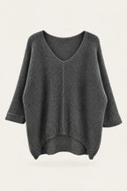 Pull oversize en maille col V