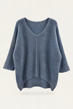 Pull oversize en maille col V