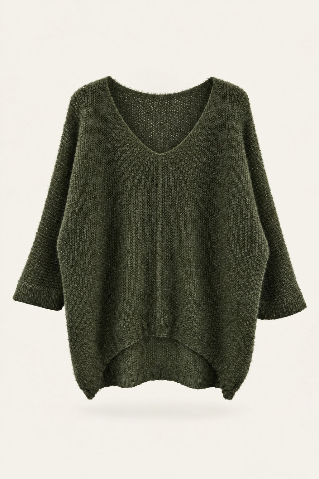 Pull oversize en maille col V