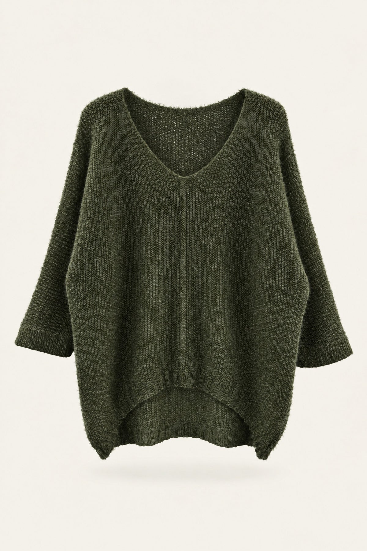 Pull oversize en maille col V