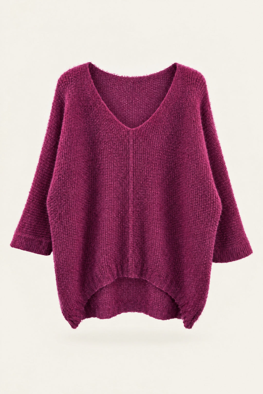 Pull oversize en maille col V
