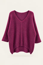 Pull oversize en maille col V