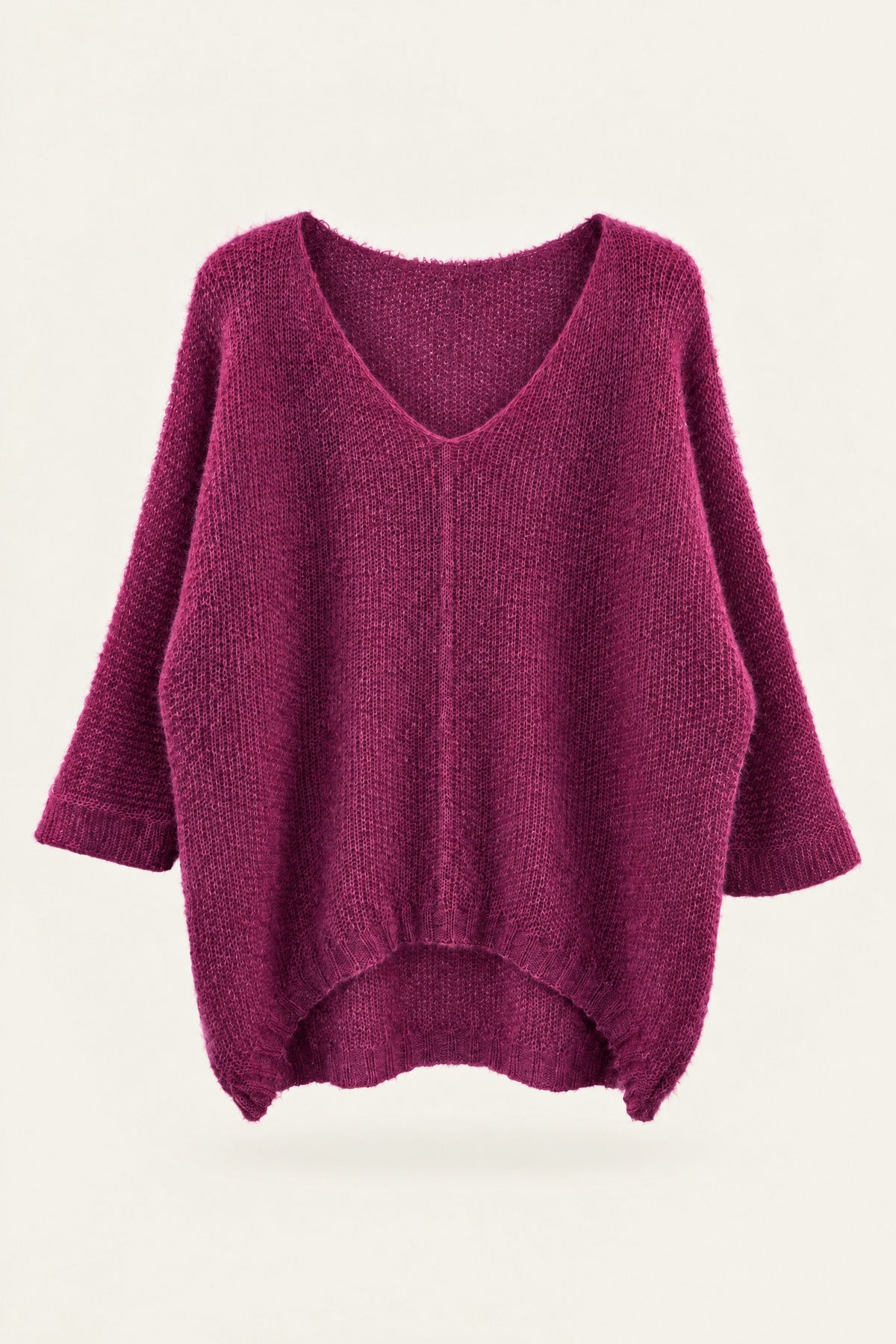Pull oversize en maille col V