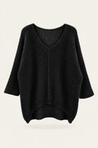 Pull oversize en maille col V