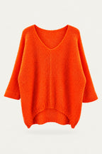 Pull oversize en maille col V