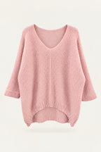Pull oversize en maille col V