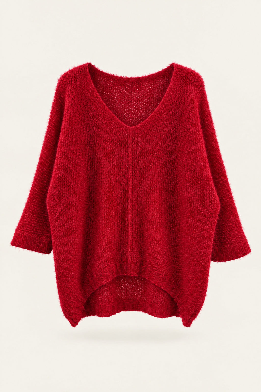 Pull oversize en maille col V