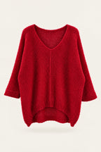 Pull oversize en maille col V