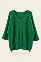 Pull oversize en maille col V
