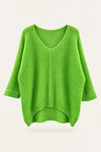 Pull oversize en maille col V