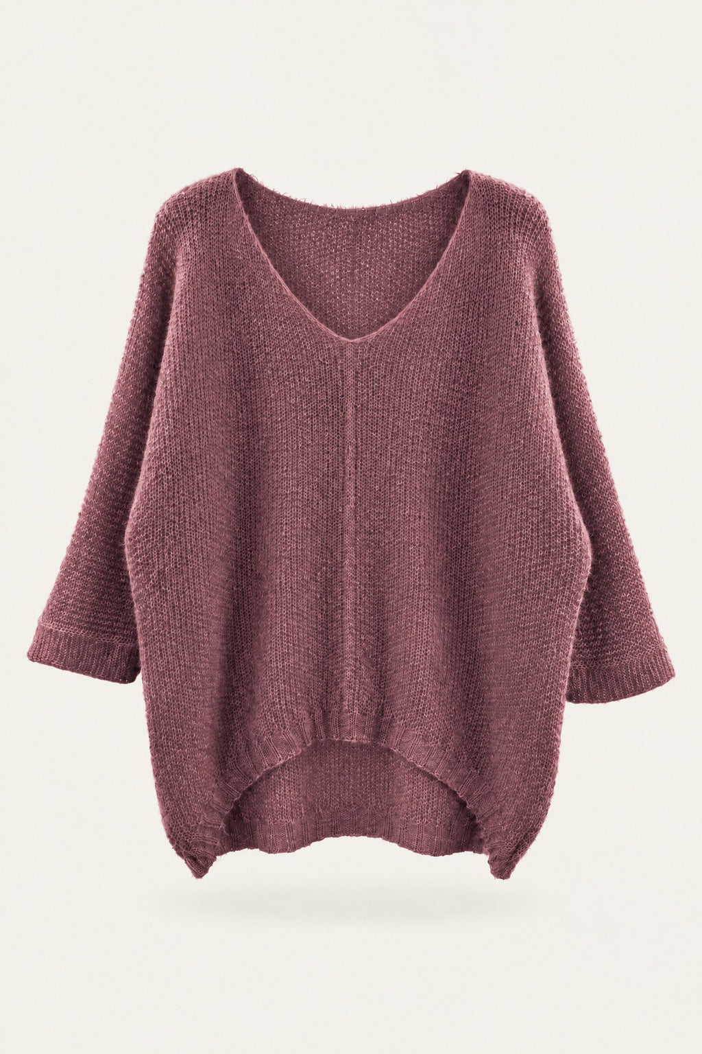Pull oversize en maille col V