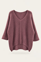 Pull oversize en maille col V