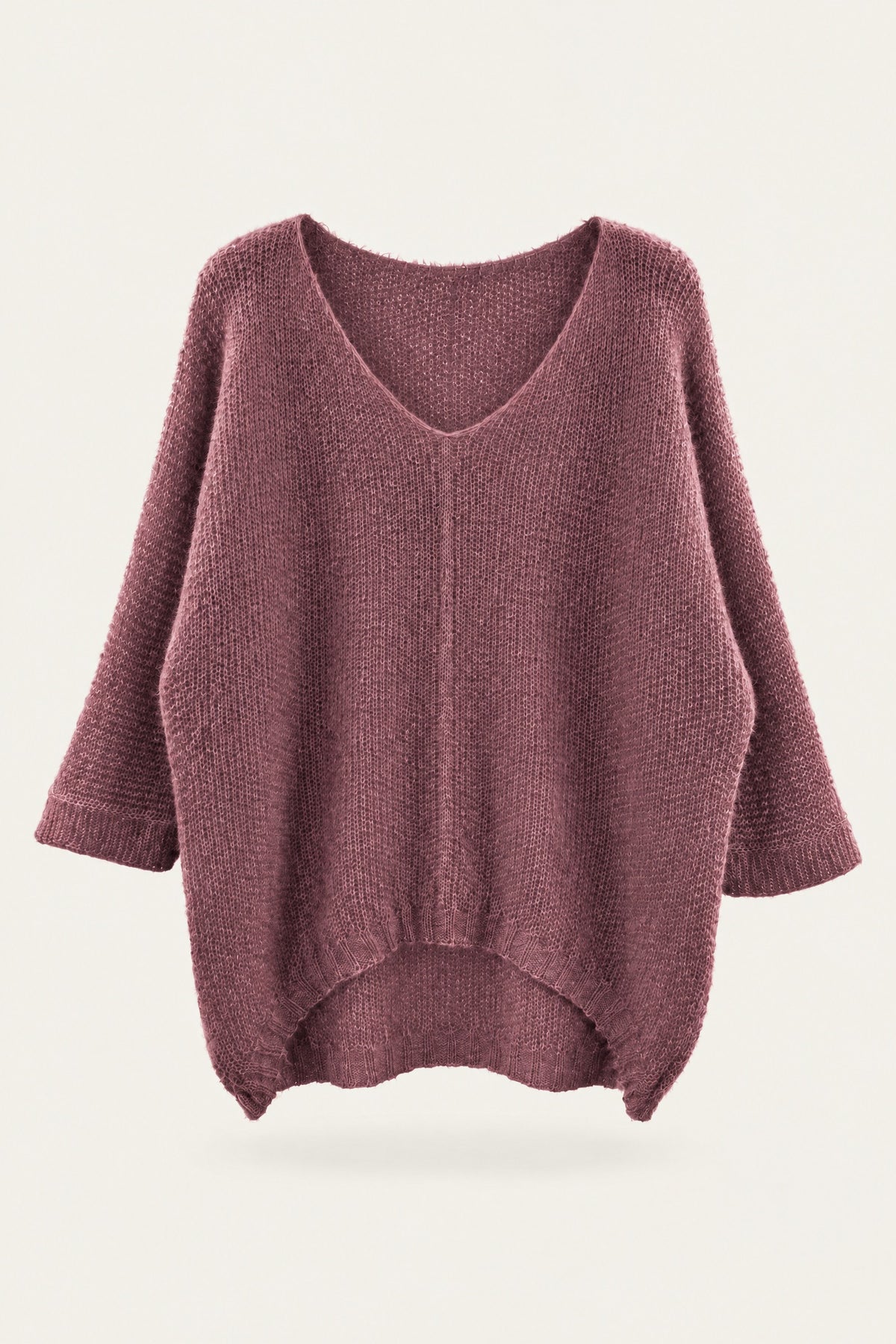 Pull oversize en maille col V