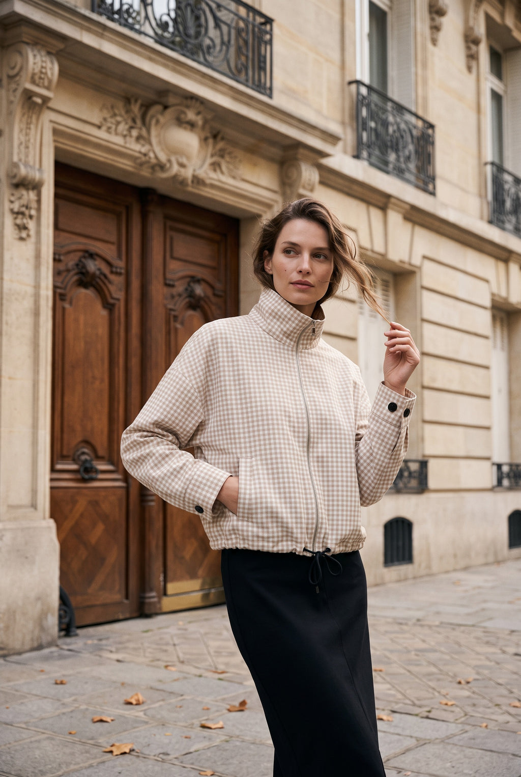 Veste légère à carreaux