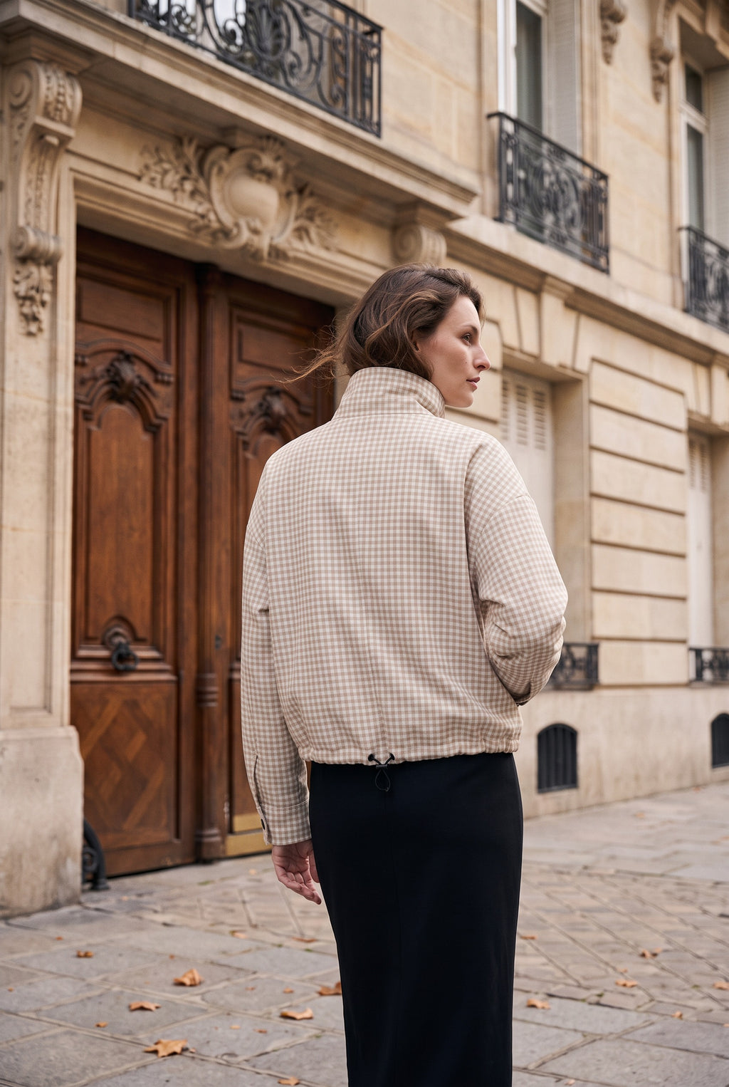 Veste légère à carreaux