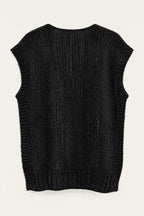 Pull sans manches en maille col V