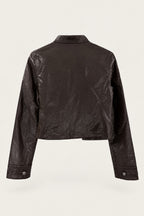 Veste officier chocolat à boutons métalliques