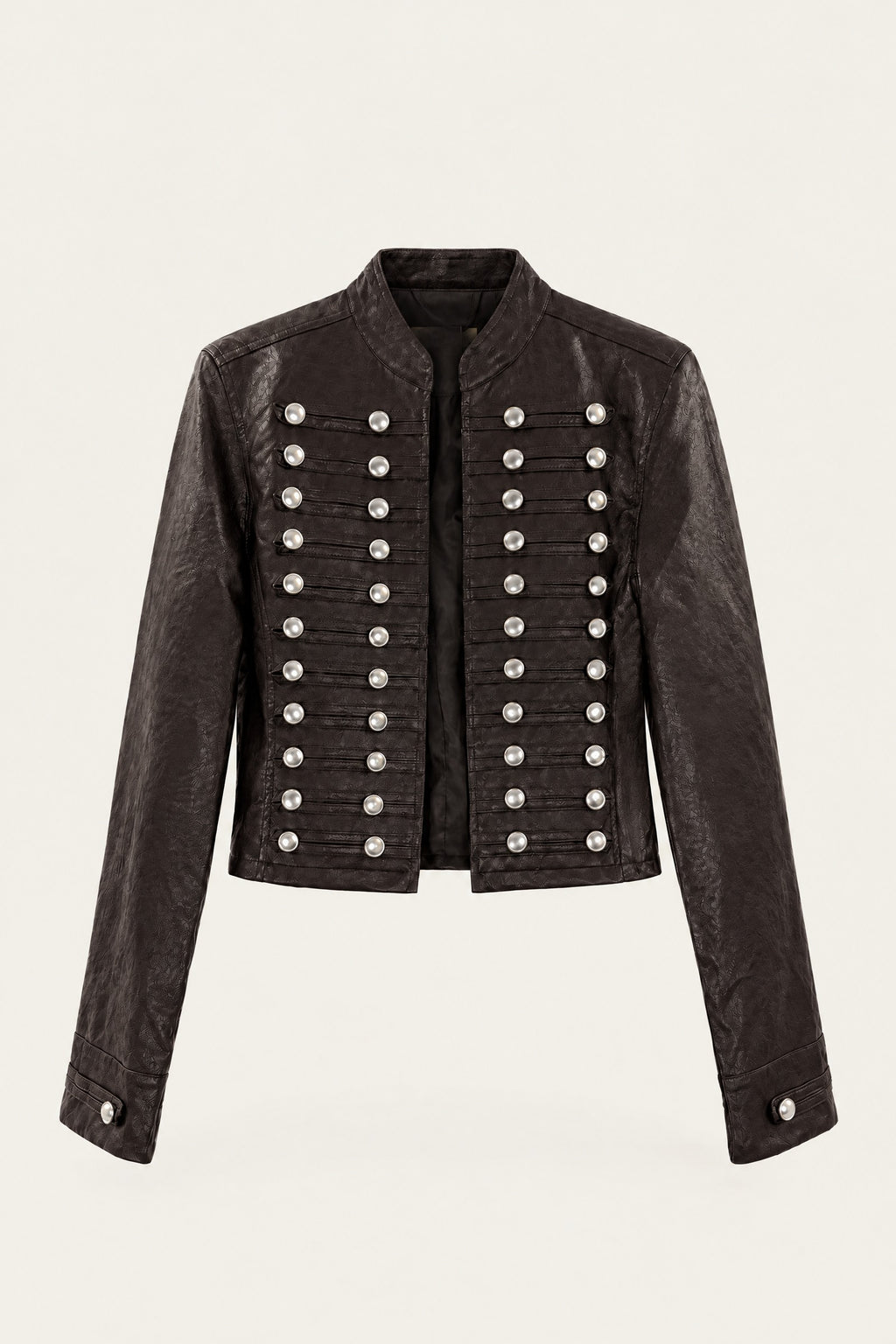 Veste officier chocolat à boutons métalliques