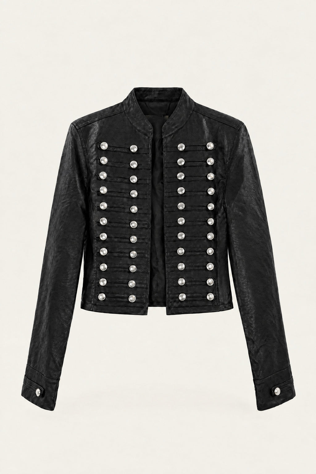 Veste officier chocolat à boutons métalliques