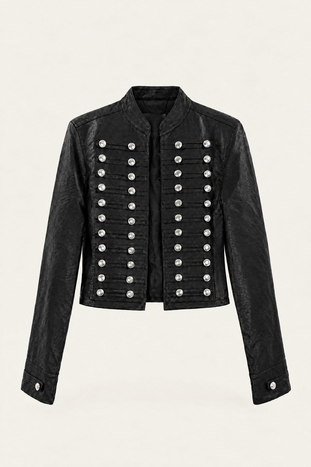 Veste officier chocolat à boutons métalliques