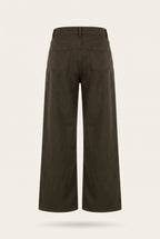 Ensemble officier veste cintrée et pantalon large – Kaki – vue de dos – EMORA