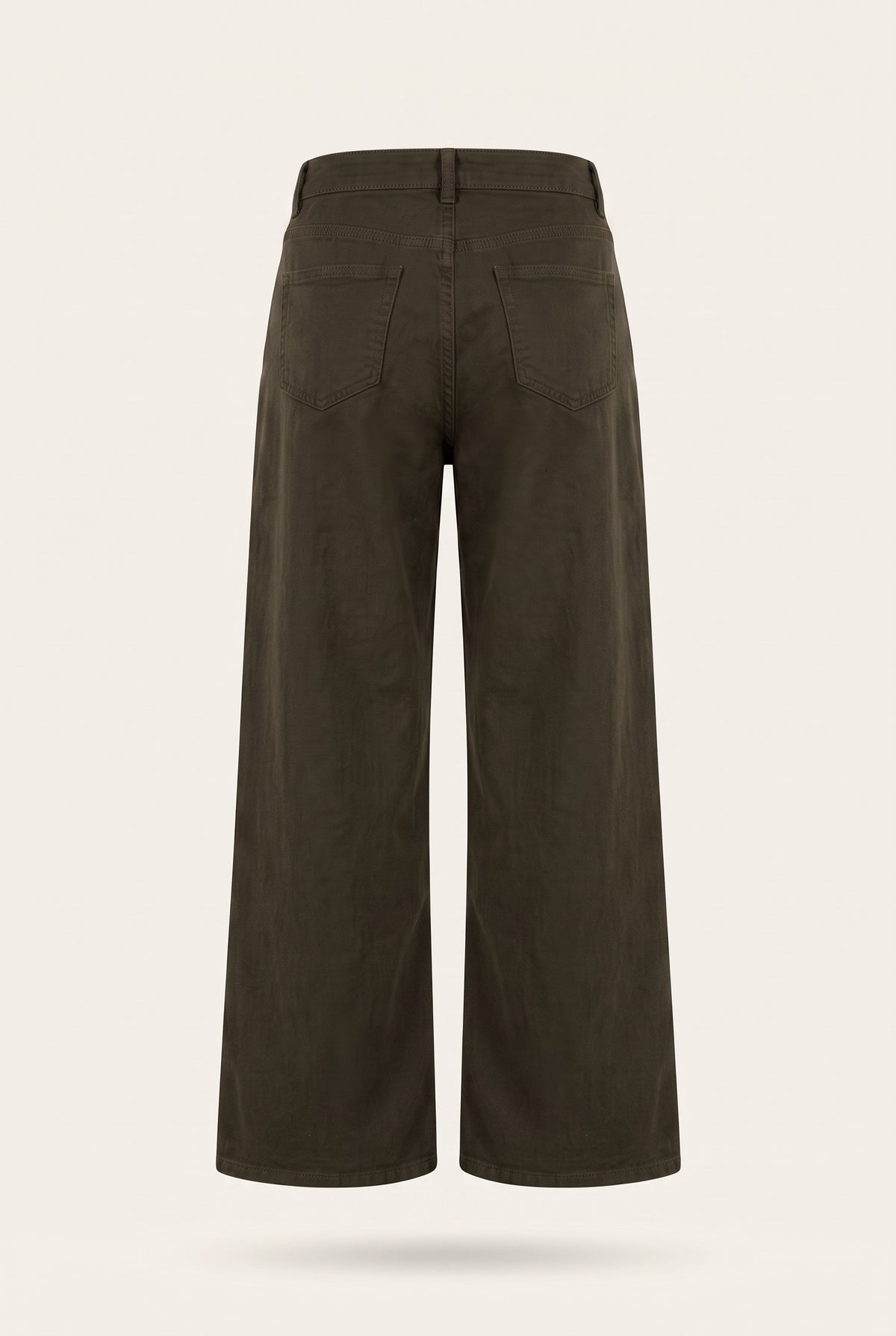 Ensemble officier veste cintrée et pantalon large – Kaki – vue de dos – EMORA