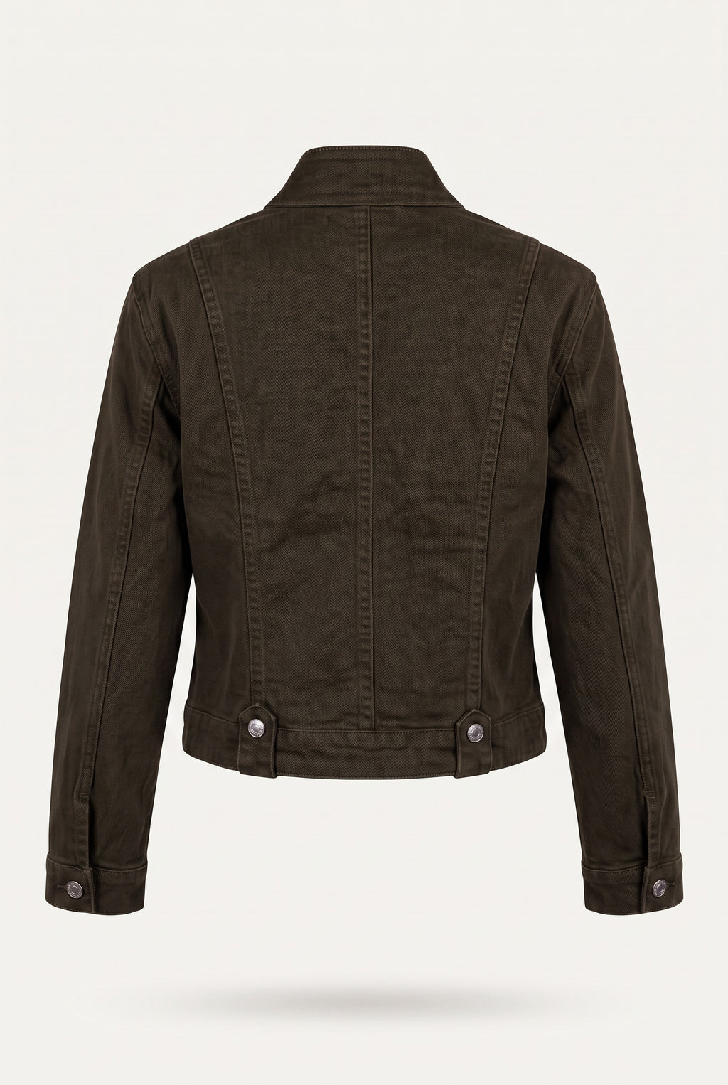 Ensemble officier veste cintrée et pantalon large – Kaki – vue de dos – EMORA