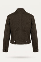 Ensemble officier veste cintrée et pantalon large – Kaki – vue de dos – EMORA
