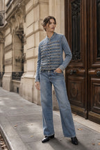 Ensemble en denim veste officier et jean large – Jean – EMORA