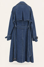 Trench long en denim – vue de dos – EMORA