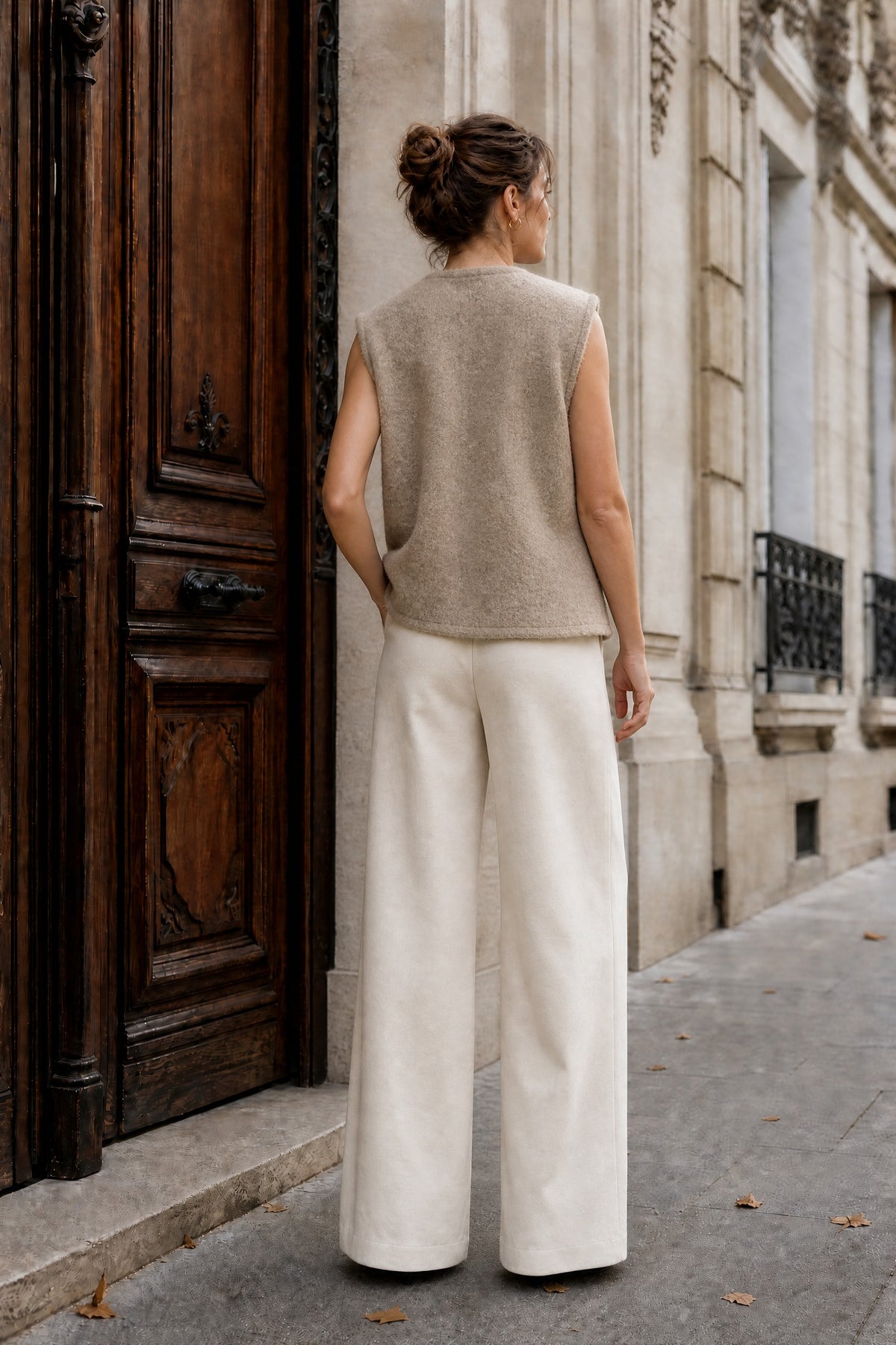 Gilet sans manches effet laine – Beige – EMORA
