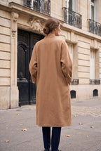 Manteau long oversize ouvert – Camel – EMORA