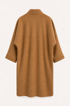 Manteau long oversize ouvert – Camel – vue de dos – EMORA