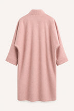 Manteau long oversize ouvert – Rose – vue de dos – EMORA