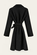 Manteau court bouclé ceinturé