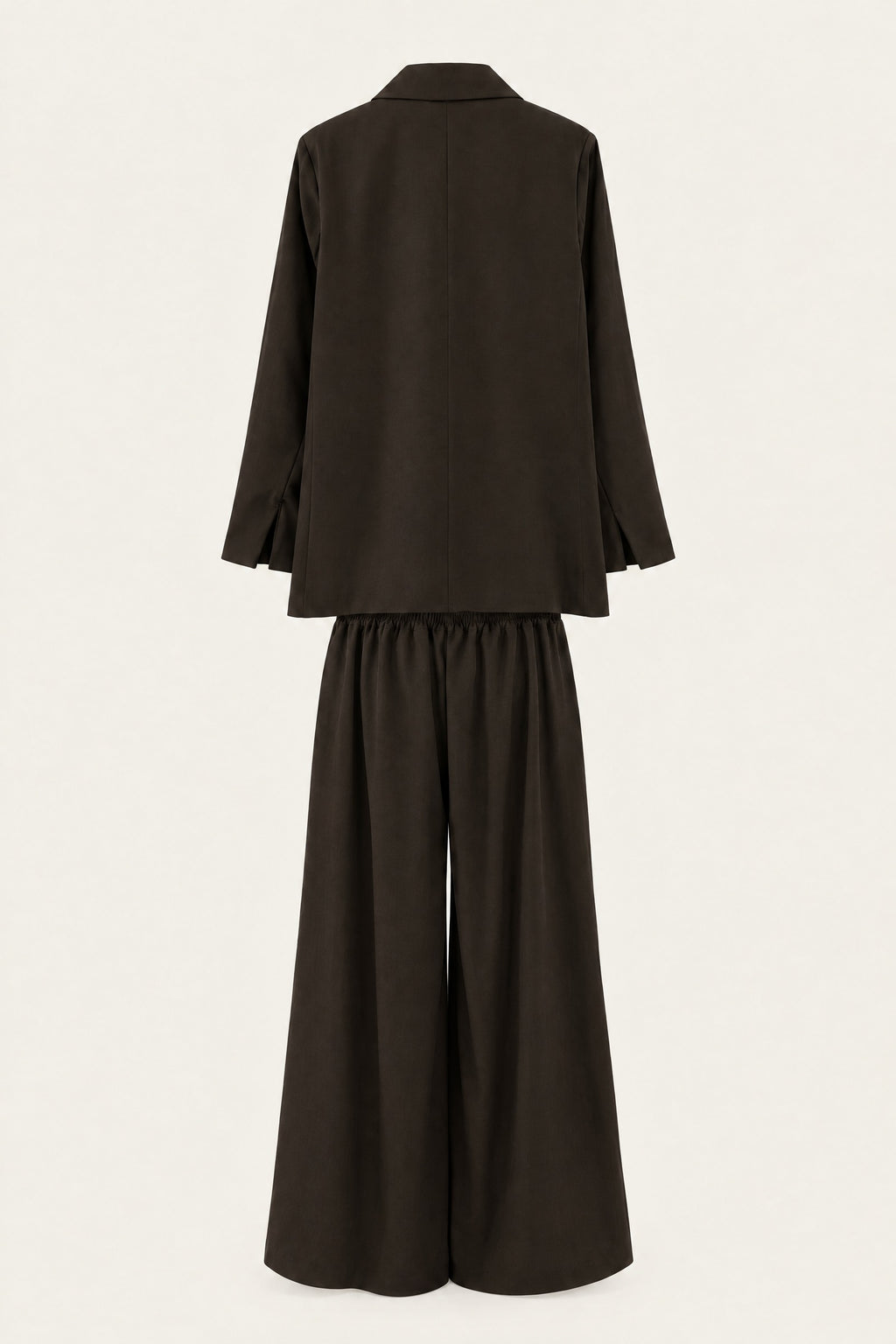 Ensemble tailleur oversize blazer et pantalon large – Chocolat – EMORA