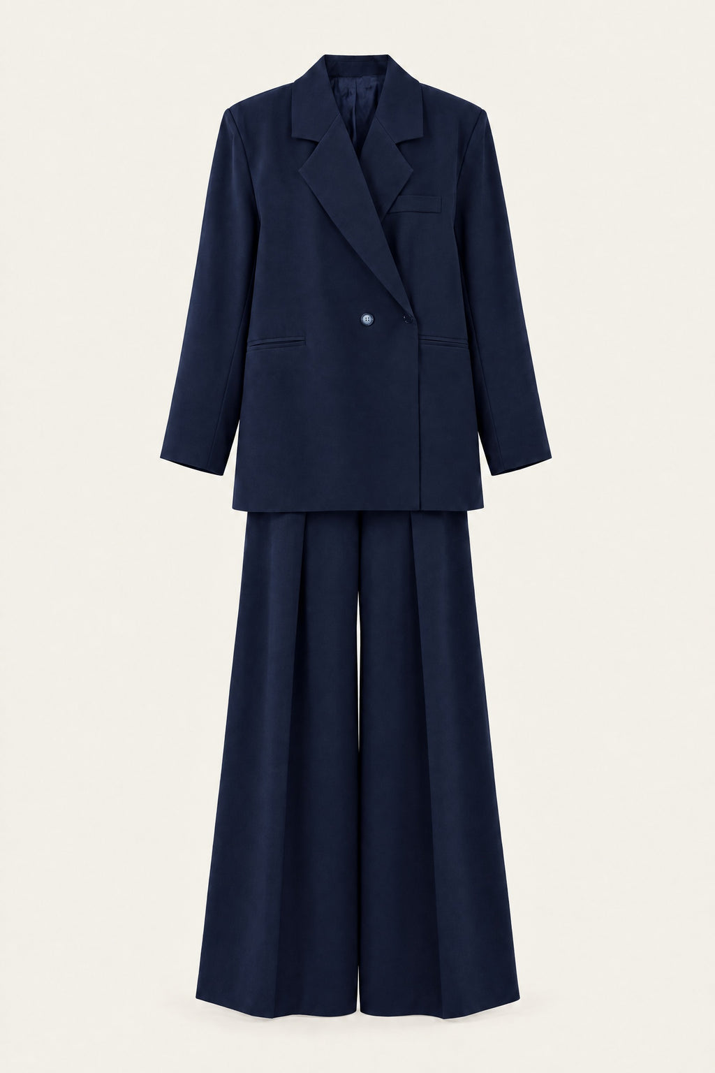 Ensemble tailleur oversize blazer et pantalon large – Marine – EMORA