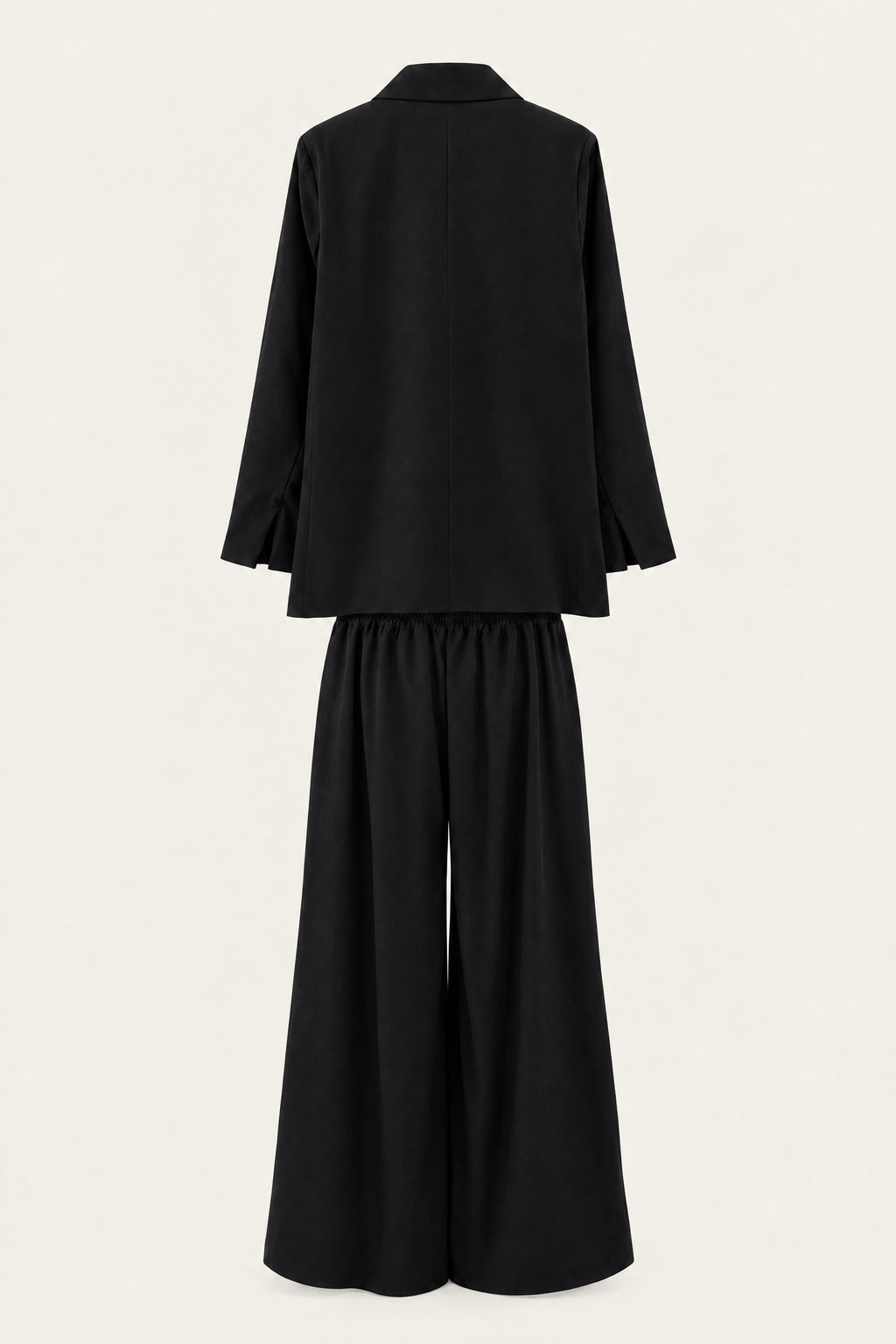 Ensemble tailleur oversize blazer et pantalon large – Noir – EMORA