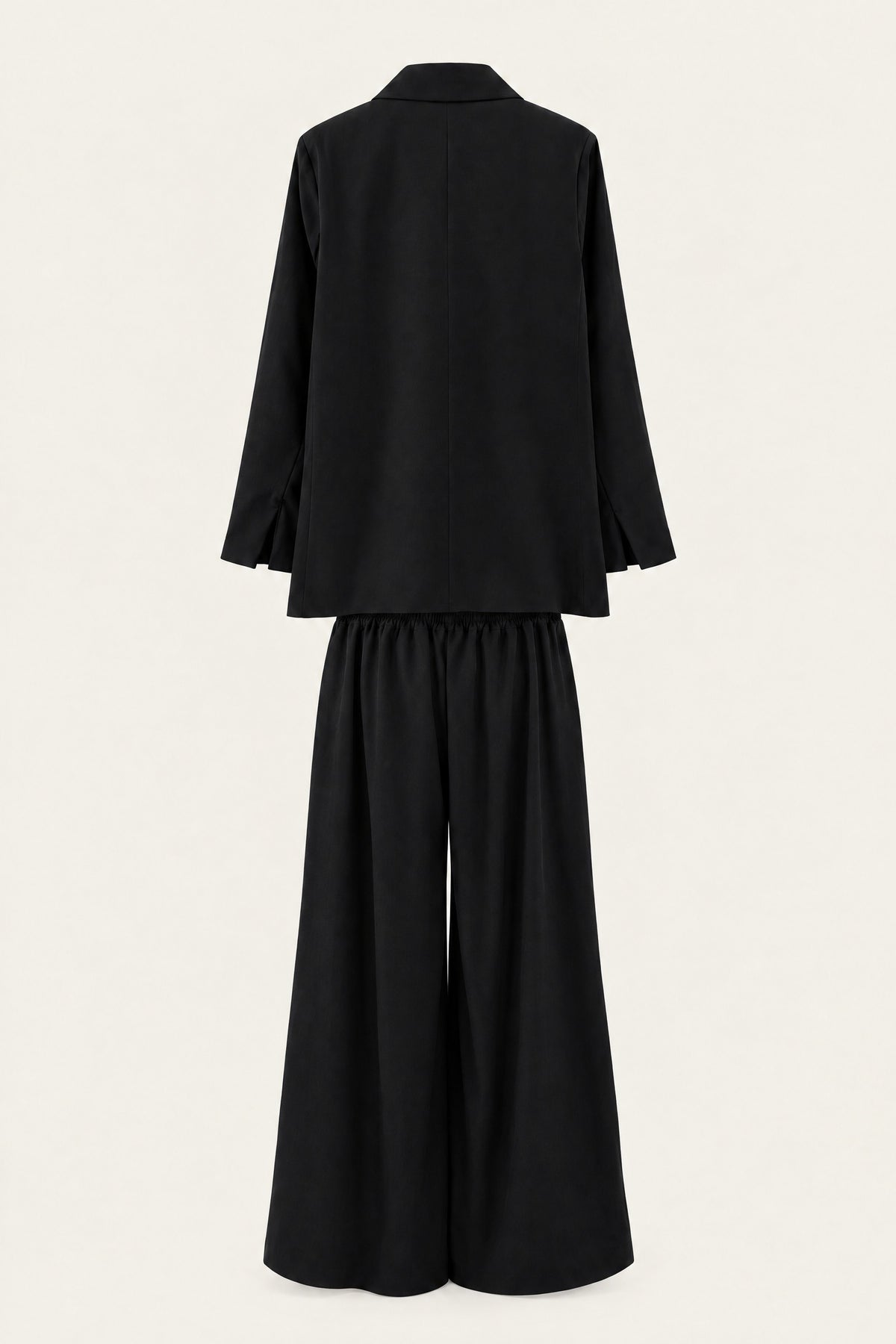 Ensemble tailleur oversize blazer et pantalon large – Noir – EMORA