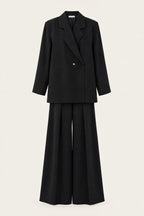 Ensemble tailleur oversize blazer et pantalon large – Noir – EMORA