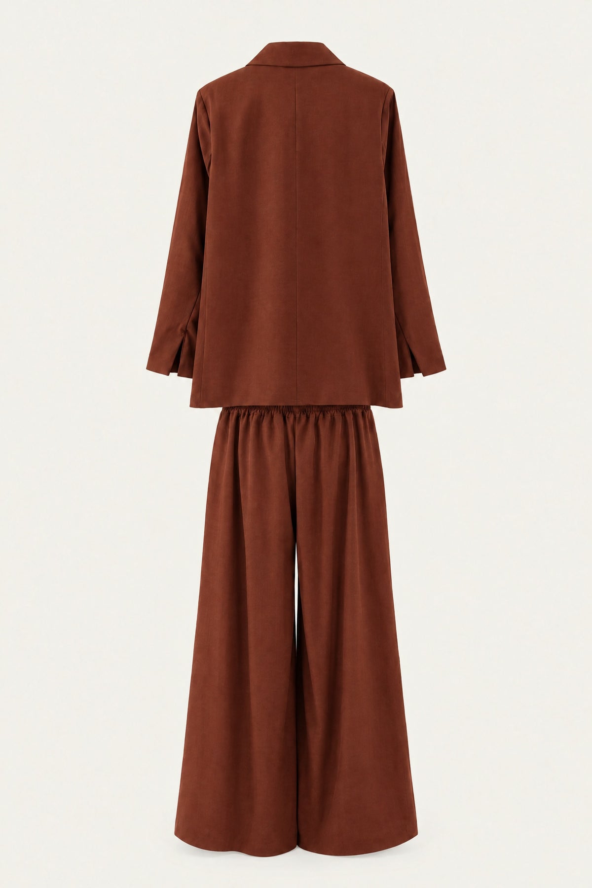 Ensemble tailleur oversize blazer et pantalon large – Terracotta – EMORA