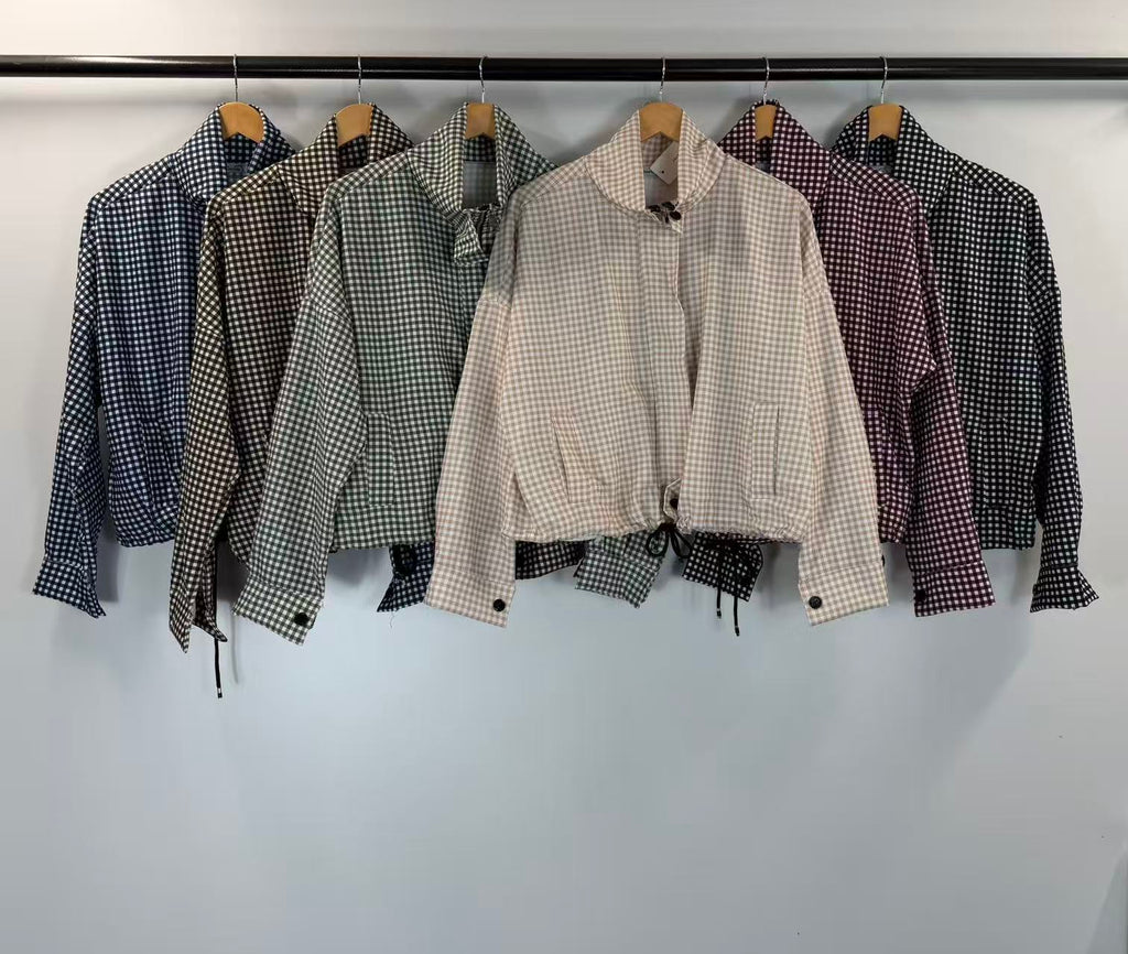 Veste légère à carreaux