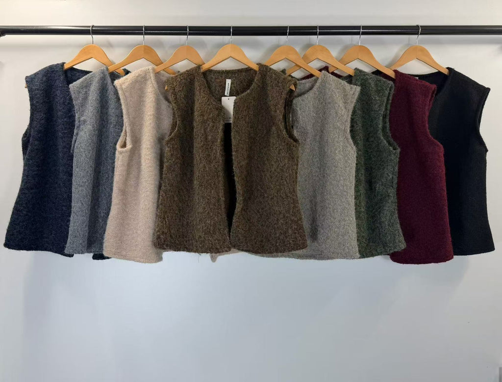 Gilet sans manches effet laine
