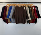 Pull oversize en maille col V