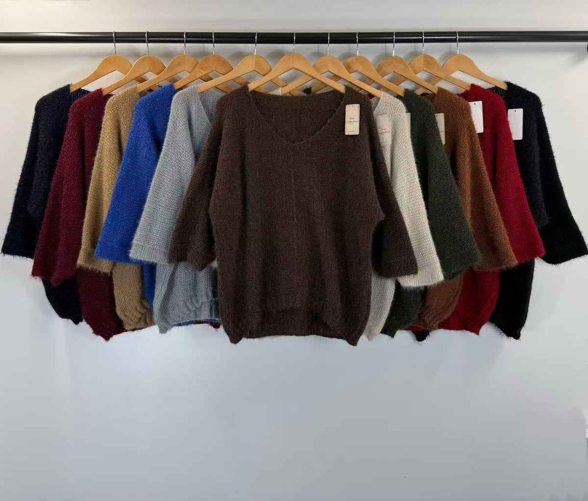 Pull oversize en maille col V